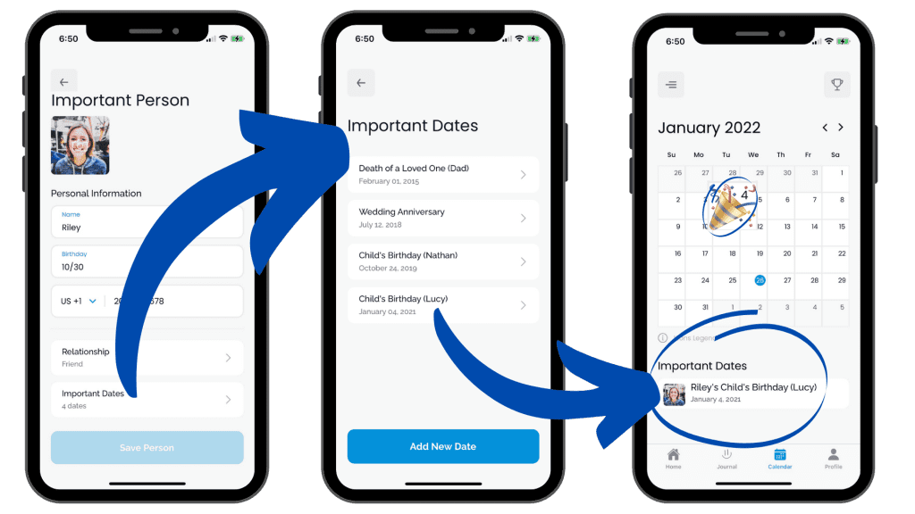 Important People Organizer - Do Happy® Happiness & Kindness App - a little dose of happy