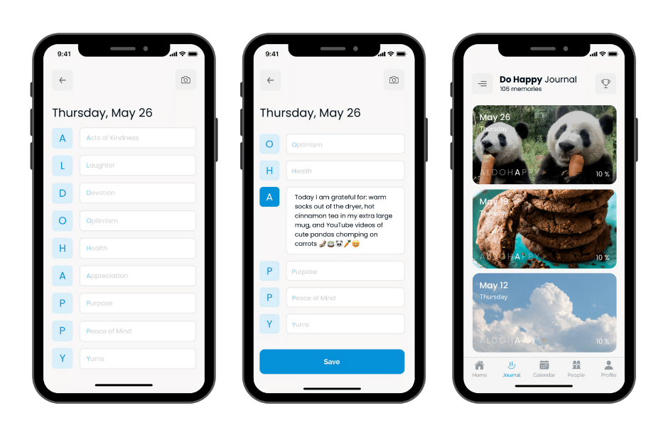 Thankful Thursdays Gratitude Journal - Do Happy Happiness & Kindness App - a little dose of happy