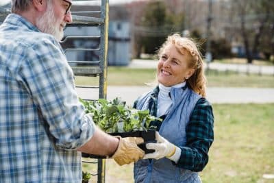 Woman with lettuce