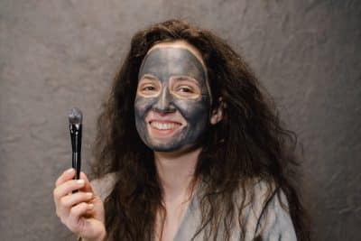 Woman with facemask
