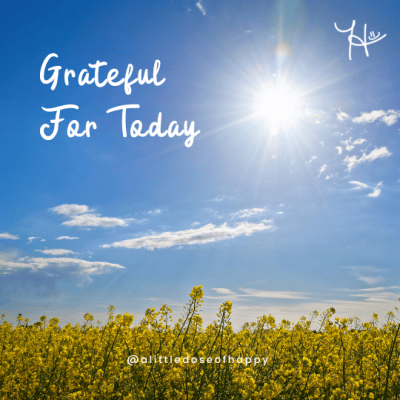 Grateful For Today - a little dose of happy