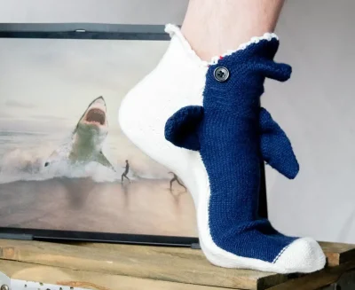 Great White Shark Socks by SockySockShop - Etsy