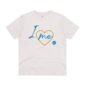 organic I ♥ me t-shirt in cream heather grey - a little dose of happy