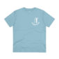organic choose happiness smiley t-shirt in sky blue - a little dose of happy