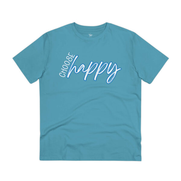 organic choose happy t-shirt in atlantic blue - a little dose of happy organic choose happy t-shirt in atlantic blue - a little dose of happy