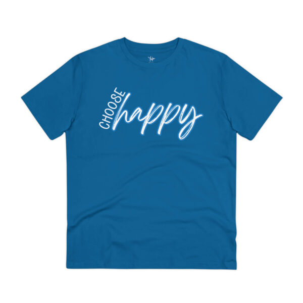 organic choose happy t-shirt in royal blue - a little dose of happy organic choose happy t-shirt in royal blue - a little dose of happy