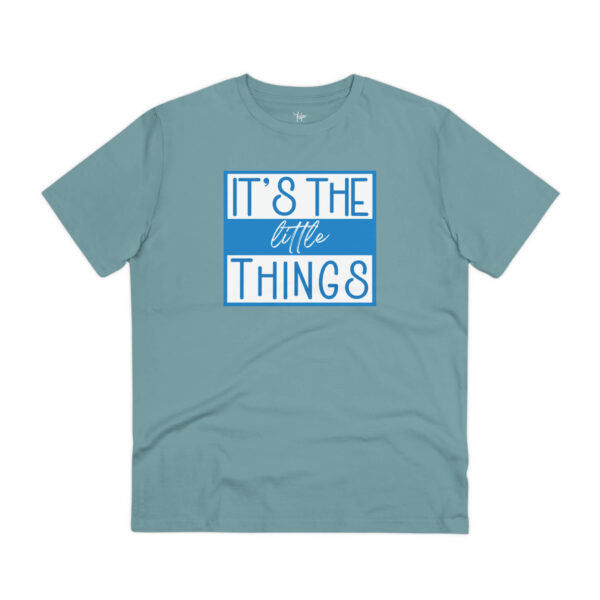 organic it's the little things t-shirt in citadel blue - a little dose of happy organic it's the little things t-shirt in citadel blue - a little dose of happy