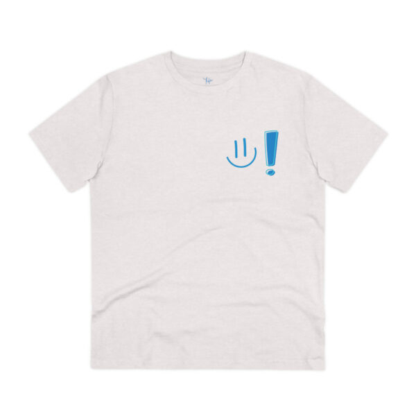 organic smile! t-shirt in cream heather grey - a little dose of happy organic smile! t-shirt in cream heather grey - a little dose of happy